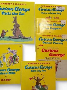 Curious George Book Lot Kids Books Children’s Picture Books Monkey Bundle